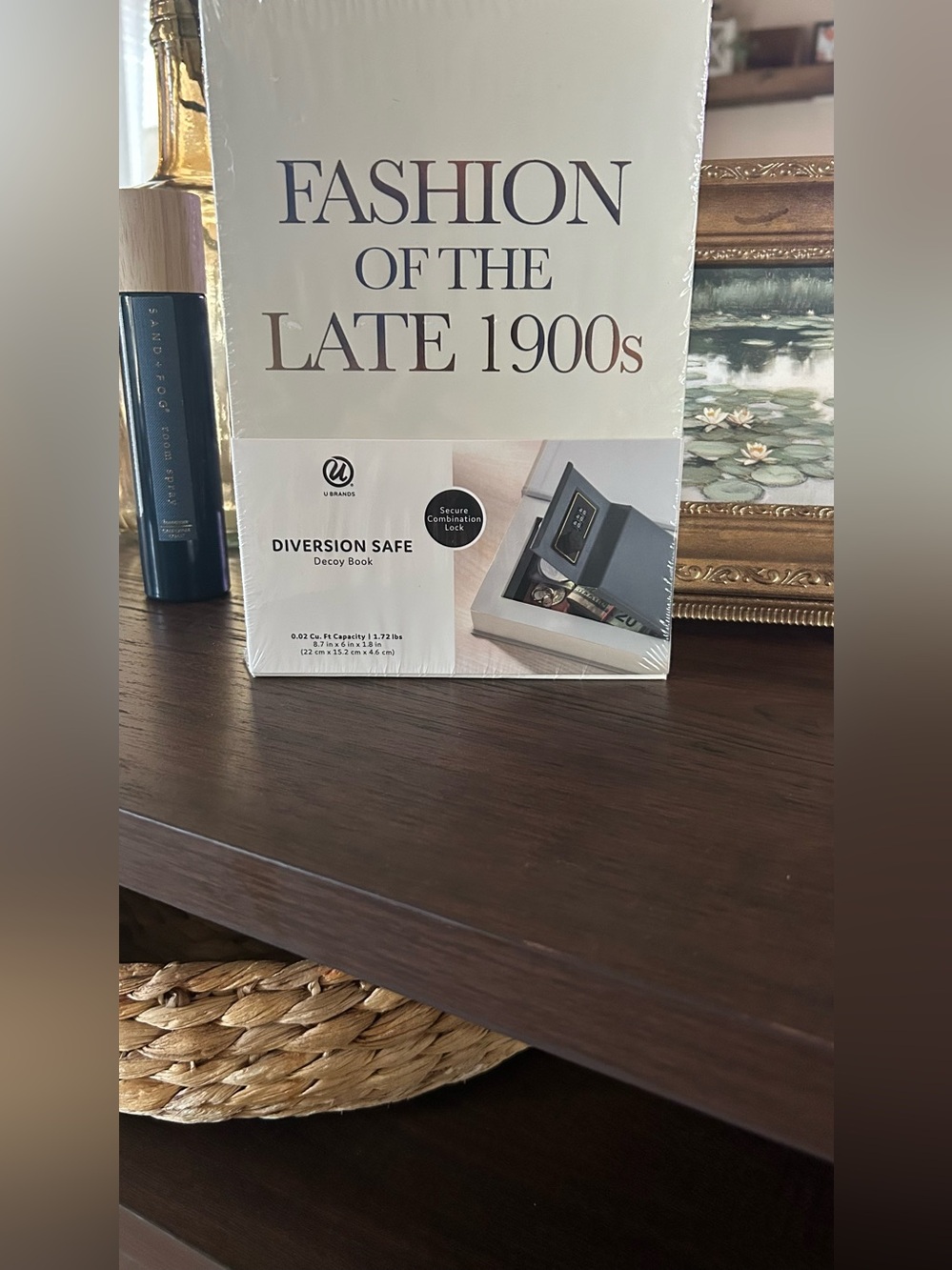 Fashion of the Late 1900s Decoy Book Safe - Cream Cover